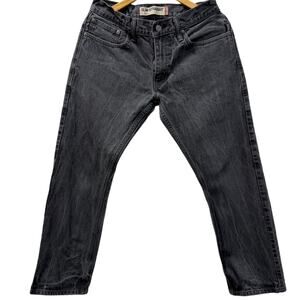 Levi’s 514 Slim Straight Jeans Men W32 L30 Black Washed Denim Classic Fit